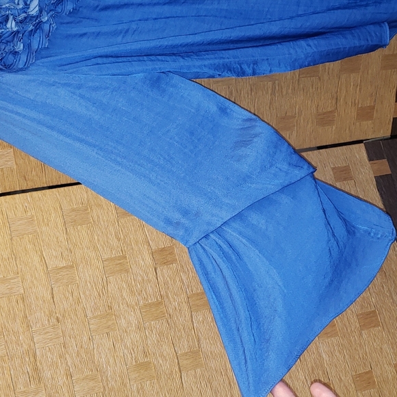 🐞 Vince Camuto Blue Off-the-Shoulder Top sz M - Picture 3 of 10